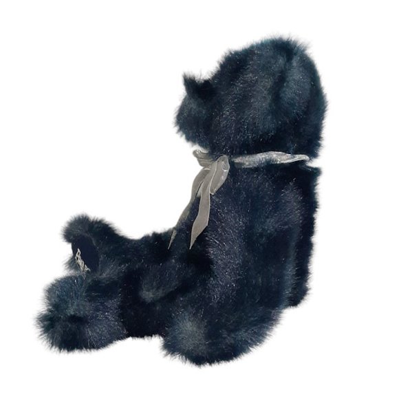 2000 Russ Berrie The Bon Marche Frango Blue Bear Plush Stuffed Bean Bag Toy 13" - Picture 4 of 7